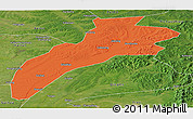 Political Panoramic Map of Suileng, satellite outside