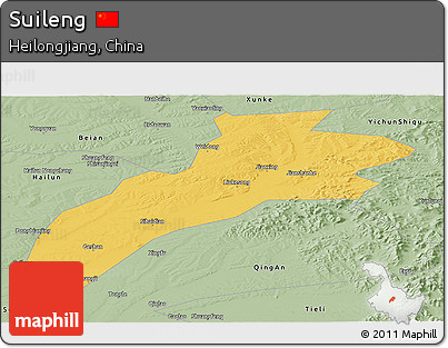 Savanna Style Panoramic Map of Suileng