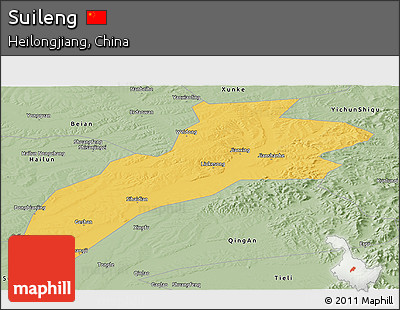 Savanna Style Panoramic Map of Suileng