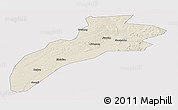 Shaded Relief Panoramic Map of Suileng, cropped outside