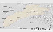 Shaded Relief Panoramic Map of Suileng, desaturated