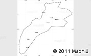 Blank Simple Map of Suileng, cropped outside