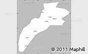 Gray Simple Map of Suileng, single color outside