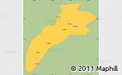 Savanna Style Simple Map of Suileng, single color outside