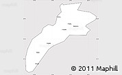 Silver Style Simple Map of Suileng, cropped outside