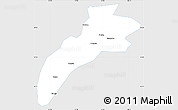 Silver Style Simple Map of Suileng, single color outside