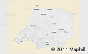Classic Style 3D Map of Tahe, single color outside