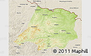 Physical 3D Map of Tahe, shaded relief outside