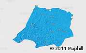 Political 3D Map of Tahe, cropped outside