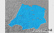 Political 3D Map of Tahe, desaturated