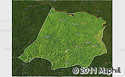 Satellite 3D Map of Tahe, darken