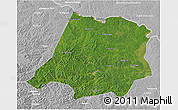 Satellite 3D Map of Tahe, lighten, desaturated