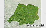 Satellite 3D Map of Tahe, lighten