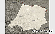 Shaded Relief 3D Map of Tahe, darken