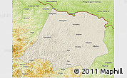 Shaded Relief 3D Map of Tahe, physical outside