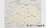 Shaded Relief 3D Map of Tahe, semi-desaturated