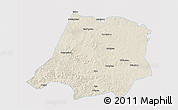 Shaded Relief 3D Map of Tahe, single color outside