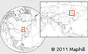 Blank Location Map of Tahe, within the entire country