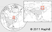 Blank Location Map of Tahe, highlighted country, within the entire country