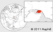 Blank Location Map of Tahe, highlighted parent region