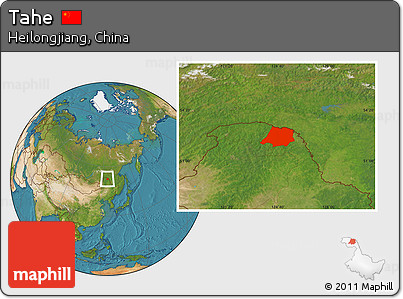Satellite Location Map of Tahe