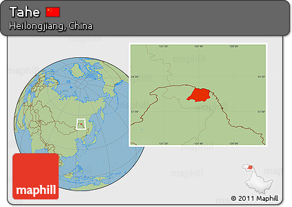 Savanna Style Location Map of Tahe