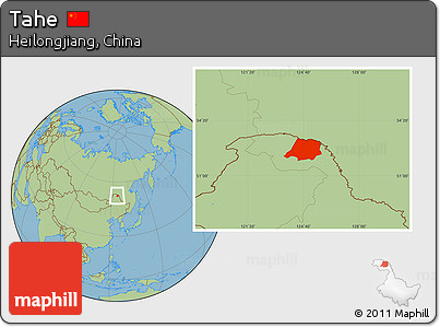 Savanna Style Location Map of Tahe
