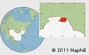 Savanna Style Location Map of Tahe, highlighted country