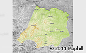 Physical Map of Tahe, desaturated