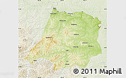 Physical Map of Tahe, lighten