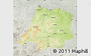 Physical Map of Tahe, lighten, semi-desaturated