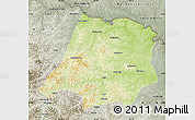 Physical Map of Tahe, semi-desaturated