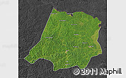 Satellite Map of Tahe, darken, desaturated