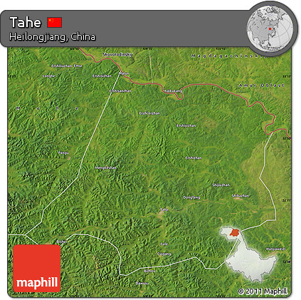 Satellite Map of Tahe