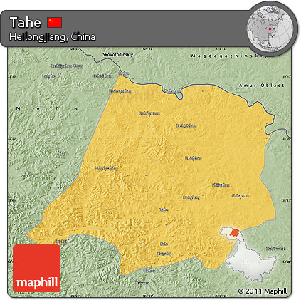 Savanna Style Map of Tahe