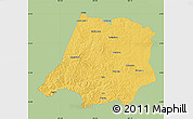 Savanna Style Map of Tahe, single color outside