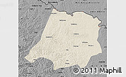 Shaded Relief Map of Tahe, darken, desaturated