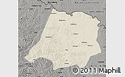 Shaded Relief Map of Tahe, darken, semi-desaturated