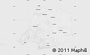 Silver Style Map of Tahe, single color outside