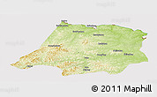Physical Panoramic Map of Tahe, cropped outside