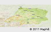 Physical Panoramic Map of Tahe, lighten