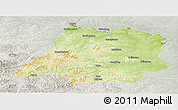 Physical Panoramic Map of Tahe, lighten, semi-desaturated