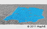 Political Panoramic Map of Tahe, desaturated