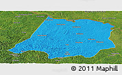 Political Panoramic Map of Tahe, satellite outside