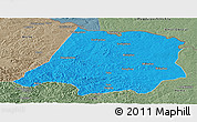 Political Panoramic Map of Tahe, semi-desaturated