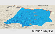 Political Panoramic Map of Tahe, shaded relief outside