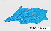 Political Panoramic Map of Tahe, single color outside