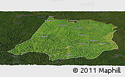 Satellite Panoramic Map of Tahe, darken