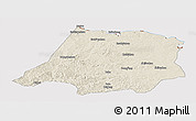 Shaded Relief Panoramic Map of Tahe, cropped outside