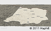 Shaded Relief Panoramic Map of Tahe, darken